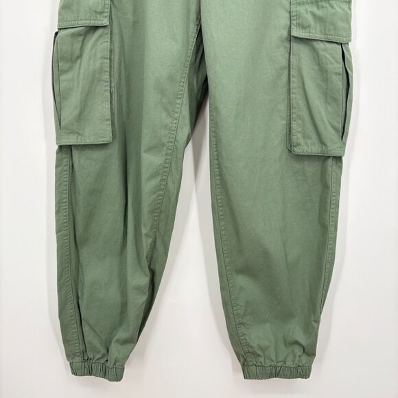 Abercrombie & Fitch Cargo Jogger Parachute Pants in Sage Green Sz Small Utility - Picture 5 of 9